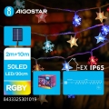 Aigostar - LED Solární  řetěz 50xLED/8 funkcí 800 mAh 12m IP65 multicolor