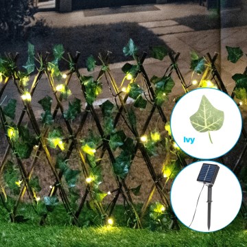 Aigostar - LED Solární řetěz 56xLED/2x0,4m IP65 teplá bílá ivy