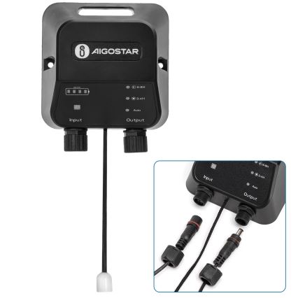 Aigostar - LED Solární svítidlo 2xLED/35W/12V 6000 mAh 6500K pr. 16,8 cm + dálkové ovládání