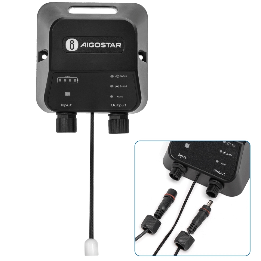 Aigostar - LED Solární svítidlo 2xLED/35W/12V 6000 mAh 6500K pr. 16,8 cm + dálkové ovládání