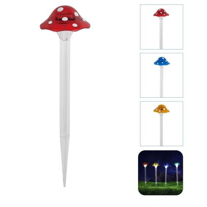 Aigostar - LED Solární svítidlo LED/0,006W/1,2V 100 mAh 2700K IP44 červená