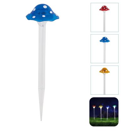 Aigostar - LED Solární svítidlo LED/0,006W/1,2V 100 mAh 2700K IP44 modrá