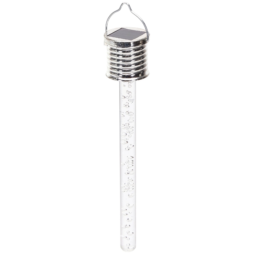 Aigostar - LED Solární svítidlo LED/0,006W/1,2V chrom 2700K IP44