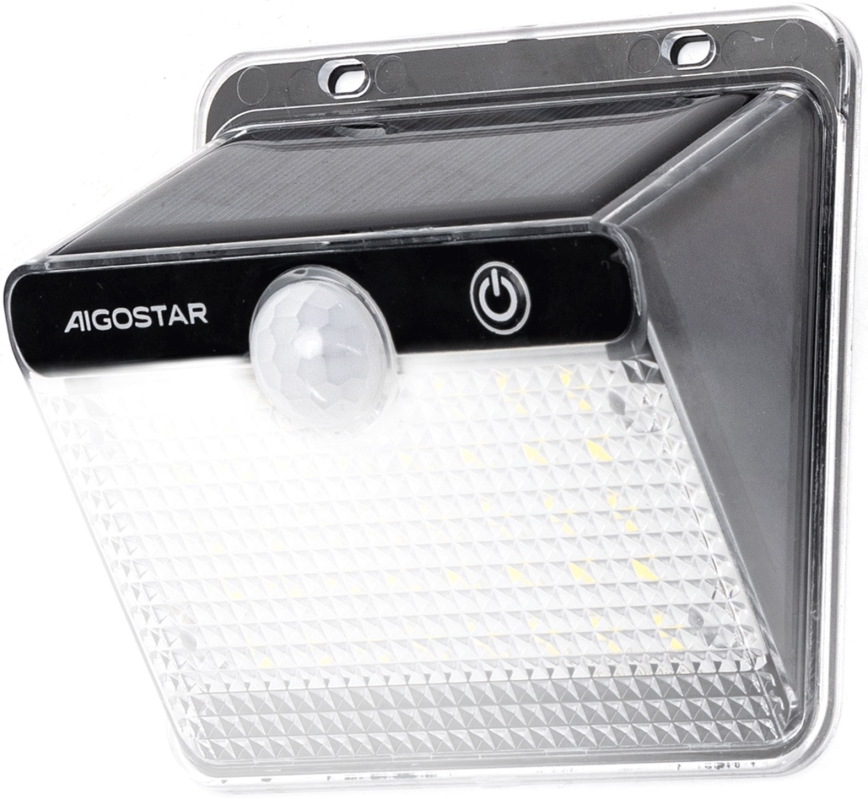 Aigostar - LED Solární svítidlo se senzorem LED/3,7V 6500K 1200 mAh IP65 černá