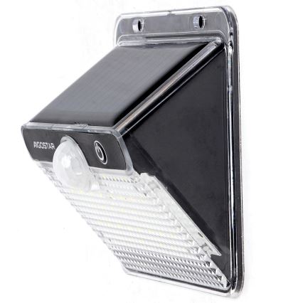 Aigostar - LED Solární svítidlo se senzorem LED/3,7V 6500K 1200 mAh IP65 černá