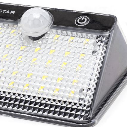 Aigostar - LED Solární svítidlo se senzorem LED/3,7V 6500K 1200 mAh IP65 černá