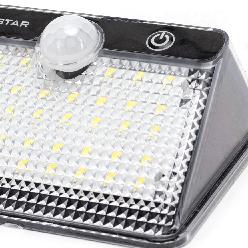 Aigostar - LED Solární svítidlo se senzorem LED/3,7V 6500K 1200 mAh IP65 černá