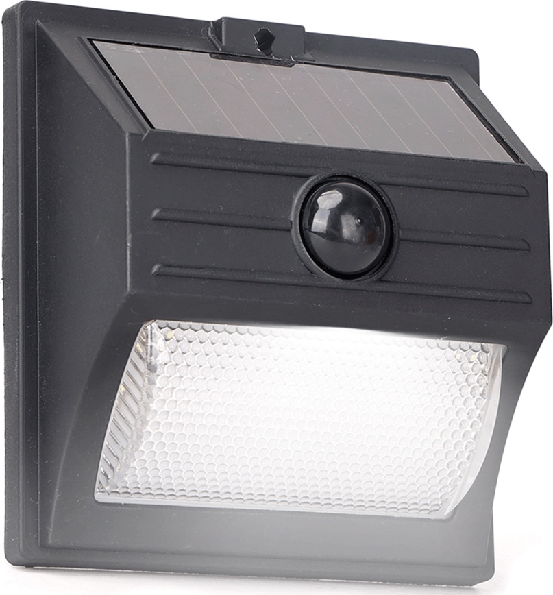Aigostar - LED Solární svítidlo se senzorem LED/3,7V 6500K 500 mAh IP65 černá