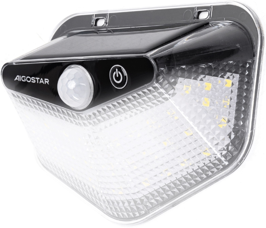 Aigostar - LED Solární svítidlo se senzorem LED/3,7V 6500K 500 mAh IP65 černá