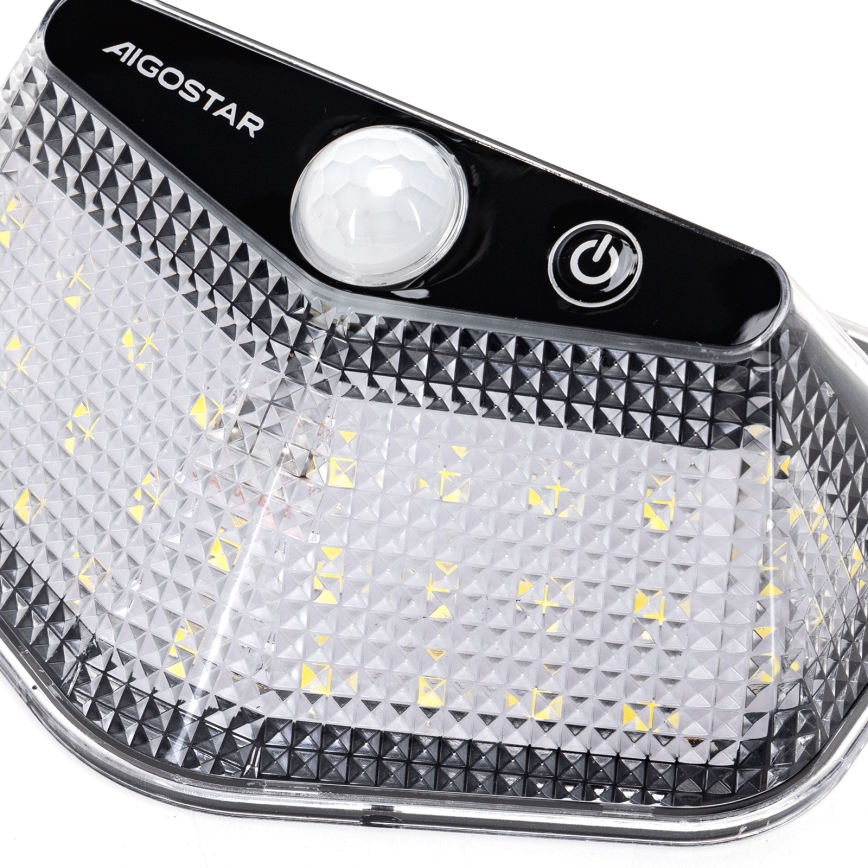 Aigostar - LED Solární svítidlo se senzorem LED/3,7V 6500K 500 mAh IP65 černá