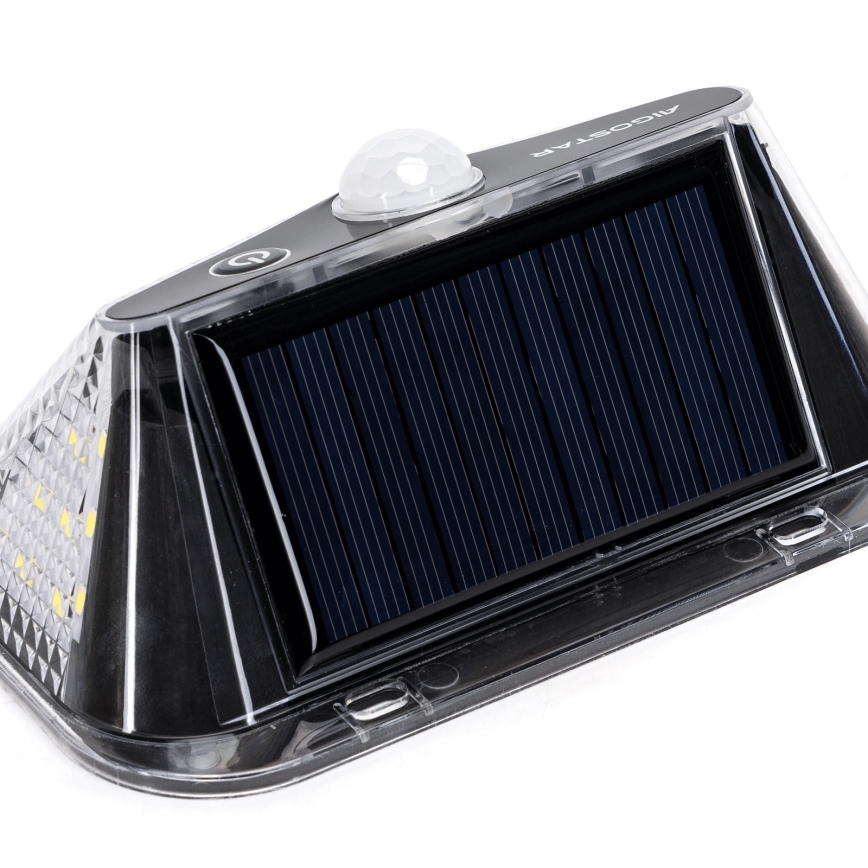 Aigostar - LED Solární svítidlo se senzorem LED/3,7V 6500K 500 mAh IP65 černá