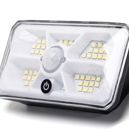 Aigostar - LED Solární svítidlo se senzorem LED/3,7V 6500K 500 mAh IP65 černá