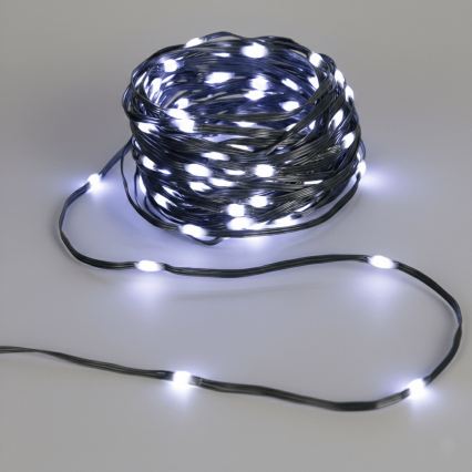 Aigostar - LED Solární ván řetěz 500xLED/8 funkcí 52m IP65 studená bílá 1200 mAh