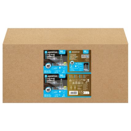 Aigostar - LED Solární vánoční dekorace LED/0,59W/3,7V 100 cm IP65 130 mAh studená bílá