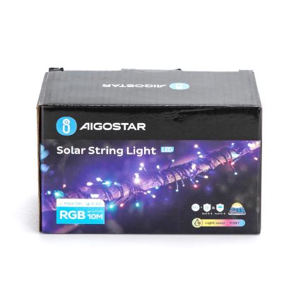 Aigostar - LED Solární vánoční řetěz 100xLED/8 funkcí 12m IP65 multicolor