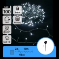 Aigostar - LED Solární vánoční řetěz 100xLED/8 funkcí 12m IP65 studená bílá
