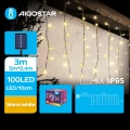 Aigostar - LED Solární vánoční řetěz 100xLED/8 funkcí 8x0,4m IP65 teplá bílá 800 mAh