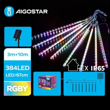 Aigostar - LED Solární vánoční řetěz 384xLED/13m IP65 multicolor