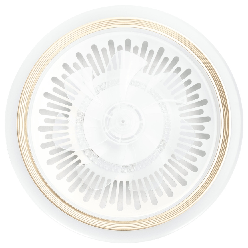 Aigostar - LED Stmívatelné stropní ventilátor LED/40W/230V 2700/4000/6500K pr. 50 cm + dálkové ovládání bílá