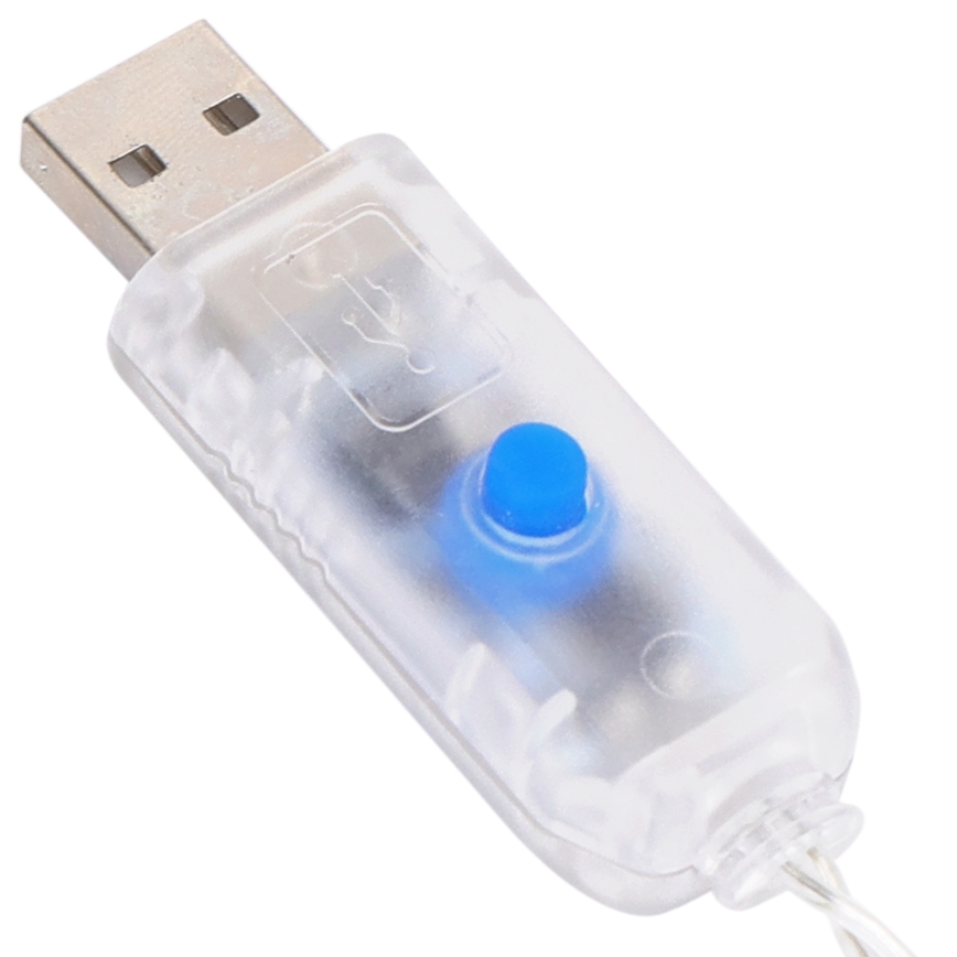 Aigostar - LED Stmívatelný vánoční řetěz 300xLED/8 funkcí USB 6x3m teplá bílá + dálkové ovládání
