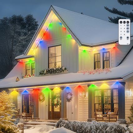 Aigostar - LED Stmívatelný venkovní vánoční řetěz 50xLED/8 funkcí 20m IP44 multicolor + dálkové ovládání