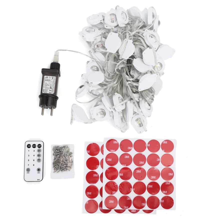 Aigostar - LED Stmívatelný venkovní vánoční řetěz 50xLED/8 funkcí 20m IP44 multicolor + dálkové ovládání