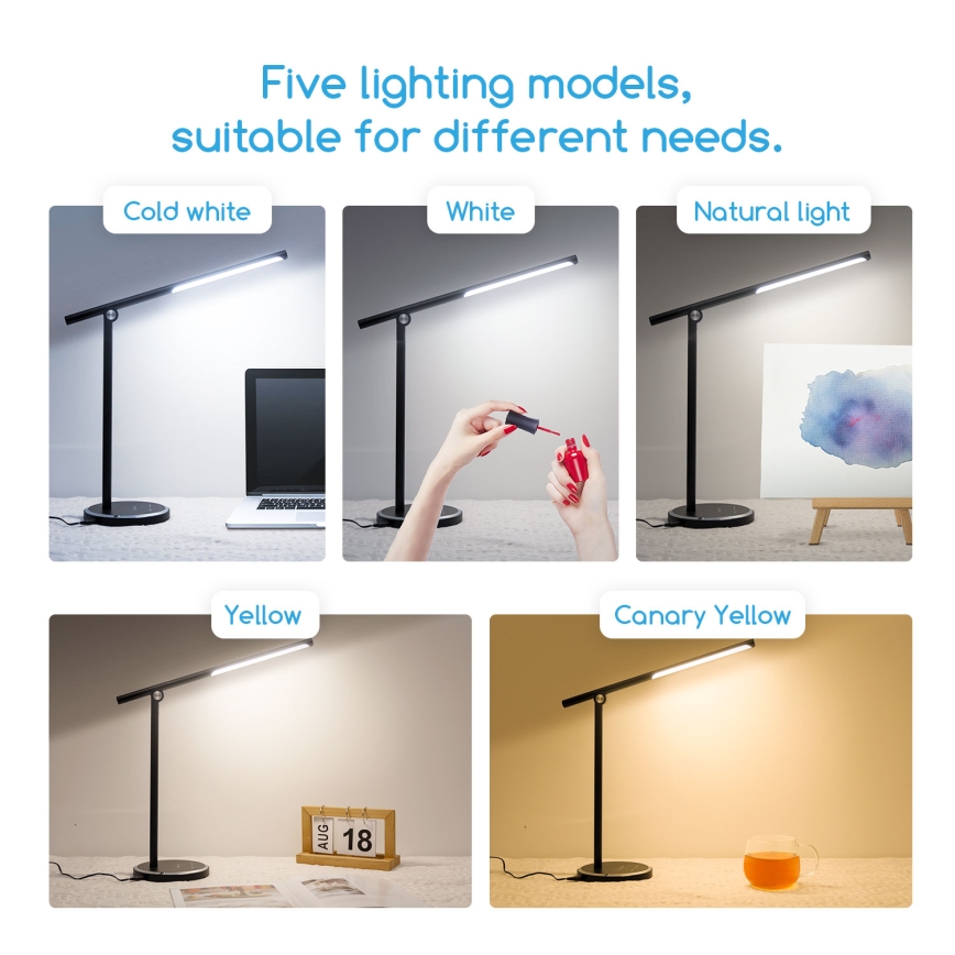 Aigostar - LED Stmívatelná dotyková stolní lampa LED/8W/230V 3000-6000K černá