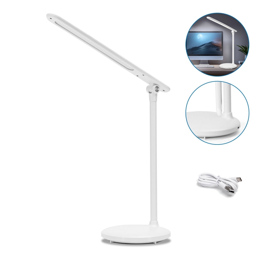 Aigostar - LED Stmívatelná nabíjecí dotyková stolní lampa LED/3W/5V 2700/4000/6500K 1800 mAh