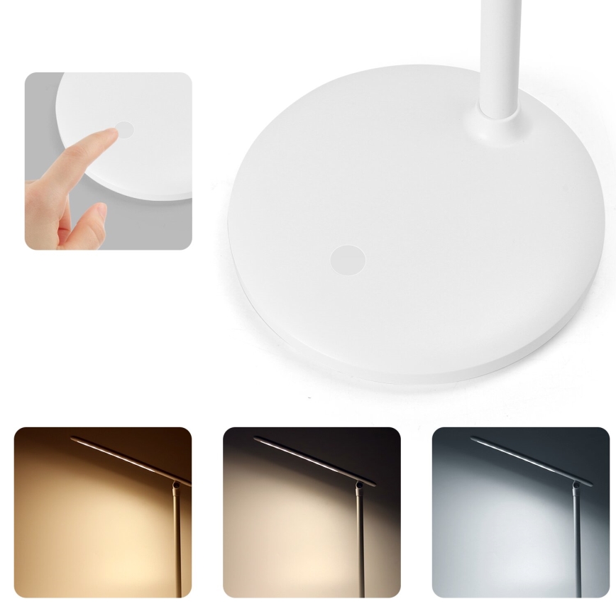 Aigostar - LED Stmívatelná nabíjecí dotyková stolní lampa LED/3W/5V 1200mAh 3000/4000/6500K