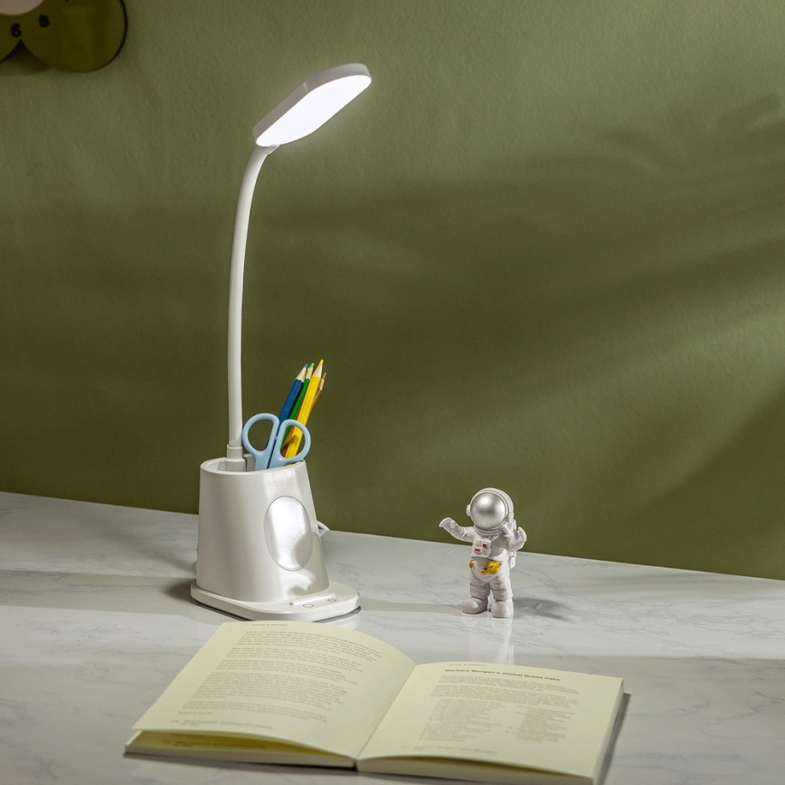 Aigostar - LED Stmívatelná nabíjecí stolní lampa LED/2,8W/5V 1800mAh 3000/5000K bílá
