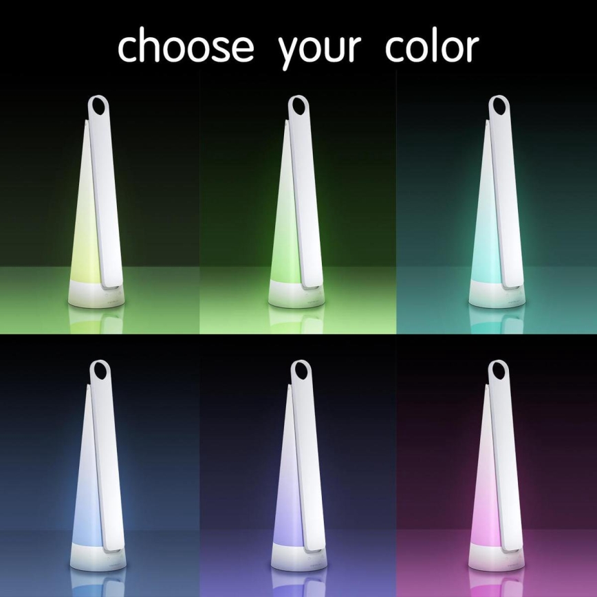Aigostar - LED Stmívatelná nabíjecí stolní lampa LED/7W/5V 4000K 4400 mAh bílá