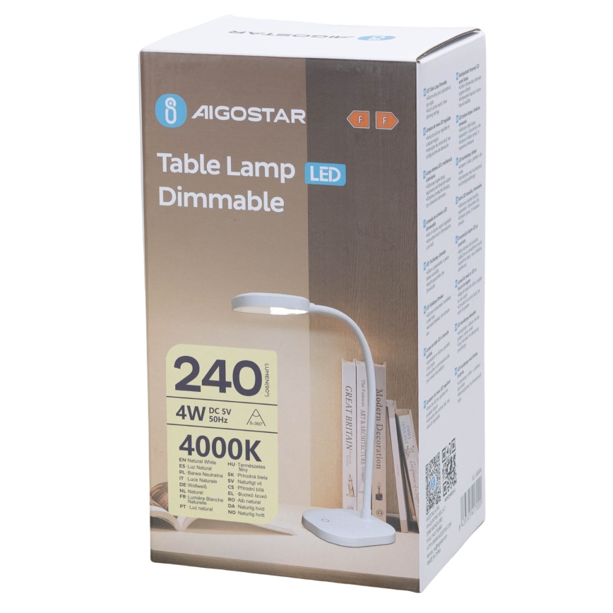 Aigostar - LED Stmívatelná stolní lampa LED/4W/5V 4000K