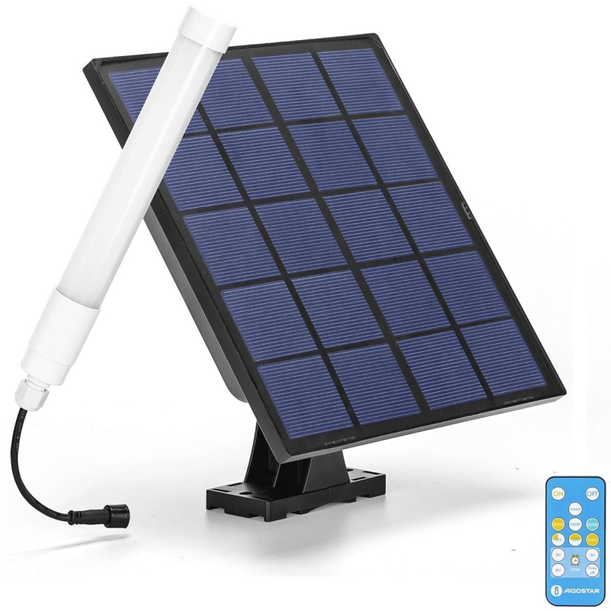 Aigostar - LED Stmívatelná trubice se solárním panelem LED/3,2V 3000K/4000K/6500K IP65 5000 mAh + dálkové ovládání