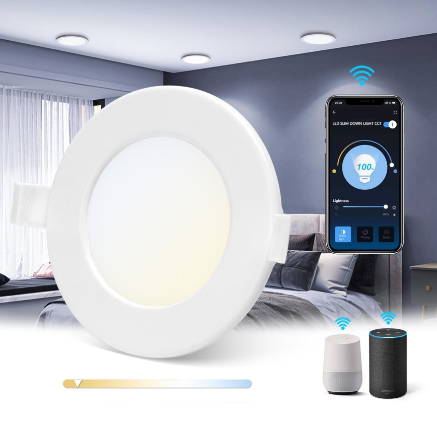 Aigostar - LED Stmívatelné podhledové svítidlo 6W/230V pr. 11,5 cm Wi-Fi