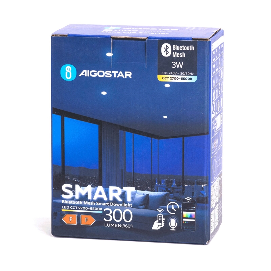 Aigostar - LED Stmívatelné podhledové svítidlo MESH LED/3W/230V 2700-6500K bílá