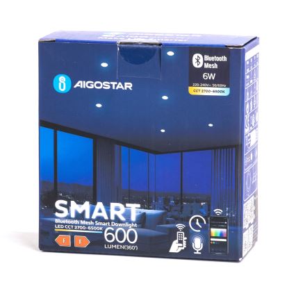 Aigostar - LED Venkovní stmívatelné podhledové svítidlo MESH LED/6W/230V 2700-6500K IP44 bílá