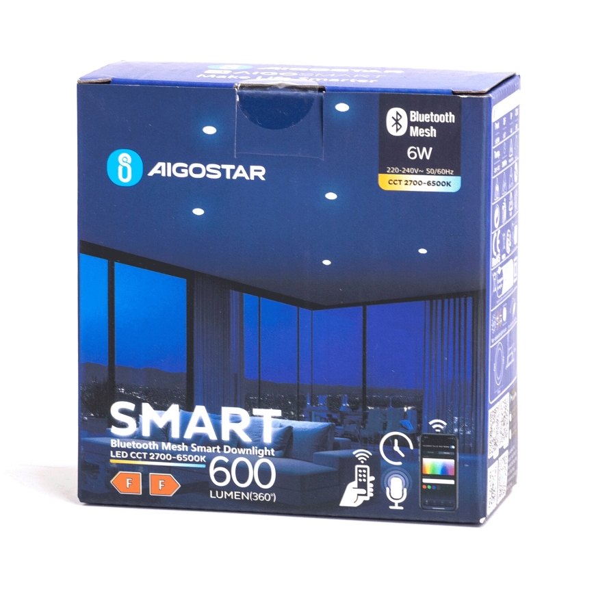 Aigostar - LED Venkovní stmívatelné podhledové svítidlo MESH LED/6W/230V 2700-6500K IP44 bílá