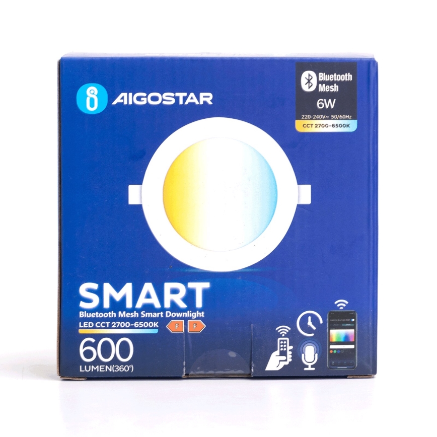 Aigostar - LED Venkovní stmívatelné podhledové svítidlo MESH LED/6W/230V 2700-6500K IP44 bílá