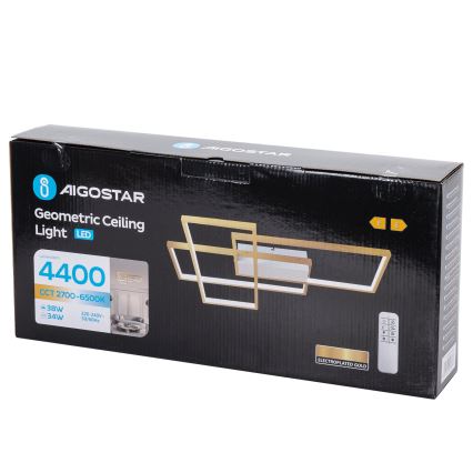 Aigostar - LED Stmívatelné stropní svítidlo LED/38W/230V 2700-6500K + dálkové ovládání