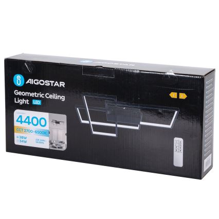 Aigostar - LED Stmívatelné stropní svítidlo LED/38W/230V 2700-6500K + dálkové ovládání
