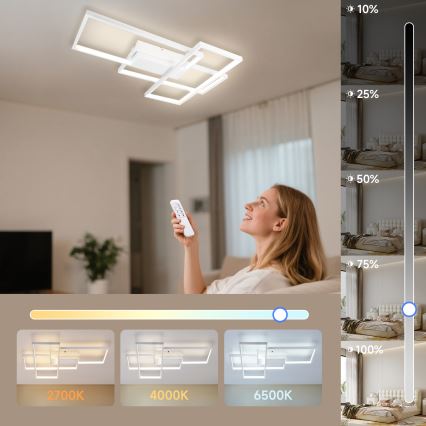 Aigostar - LED Stmívatelné stropní svítidlo LED/38W/230V 2700-6500K + dálkové ovládání