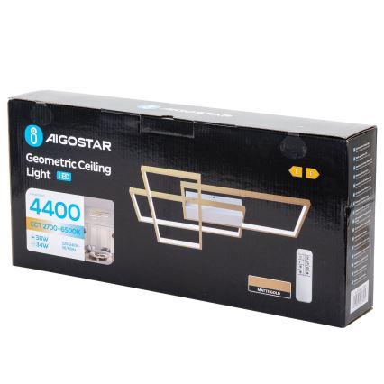 Aigostar - LED Stmívatelné stropní svítidlo LED/38W/230V 2700-6500K + dálkové ovládání
