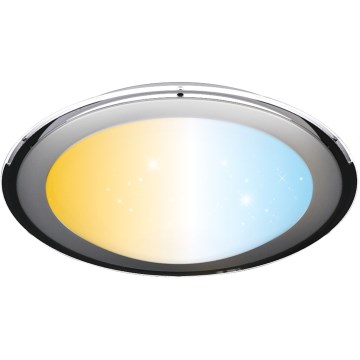 Aigostar - LED Stmívatelné stropní svítidlo LED/60W/230V 2700-6500K pr. 52,7 cm chrom + dálkové ovládání