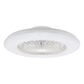 Aigostar - LED Stmívatelné stropní svítidlo s ventilátorem LED/40W/230V 2700-6500K pr. 48,5 cm bílá + dálkové ovládání