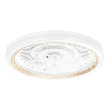 Aigostar - LED Stmívatelné stropní ventilátor LED/40W/230V 2700/4000/6500K pr. 50 cm + dálkové ovládání bílá