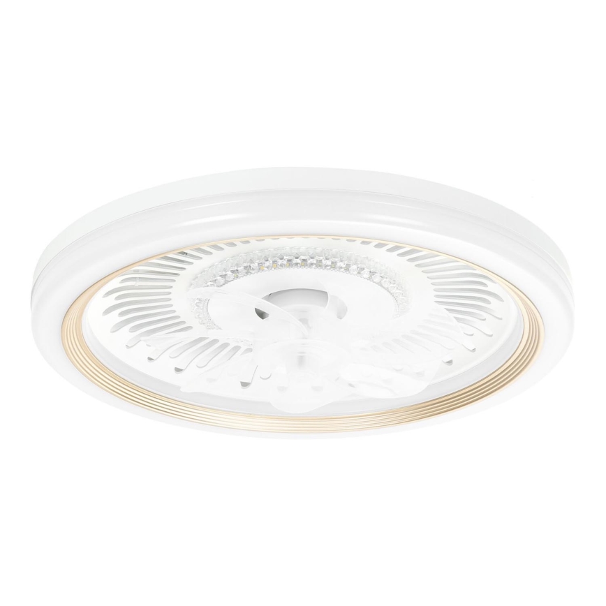 Aigostar - LED Stmívatelné stropní ventilátor LED/40W/230V 2700/4000/6500K pr. 50 cm + dálkové ovládání bílá