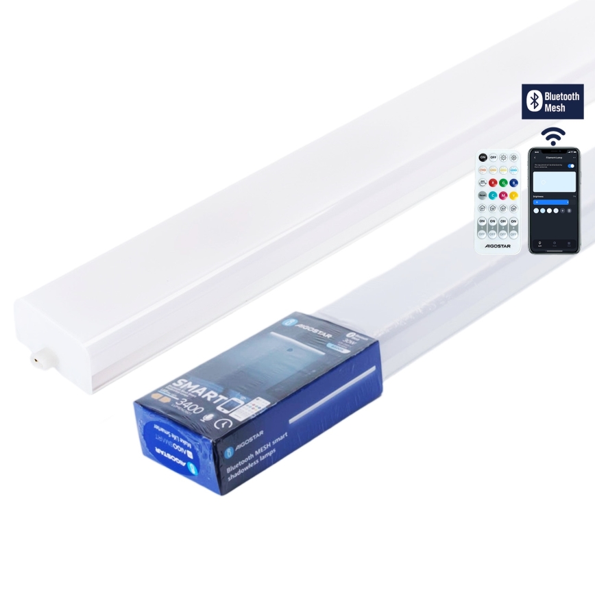 Aigostar - LED Stmívatelné zářivkové svítidlo MESH LED/30W/230V 6500K + dálkové ovládání