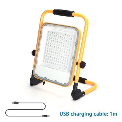 Aigostar - LED Stmívatelný nabíjecí reflektor LED/100W/5V 6500K IP65 1500mAh