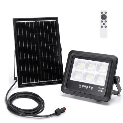 Aigostar - LED Stmívatelný solární reflektor LED/100W/3,4V IP65 10000 mAh + dálkové ovládání