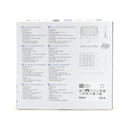 Aigostar - LED Stmívatelný solární reflektor LED/200W/3,2V IP65 + dálkové ovládání
